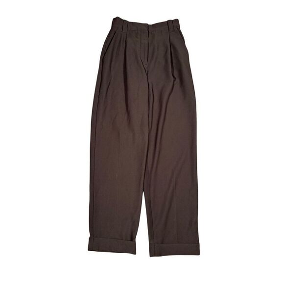 & Other Stories Tapered Cuff Trousers Pants Dark Brown High Rise Womens Size 0 - Picture 2 of 12